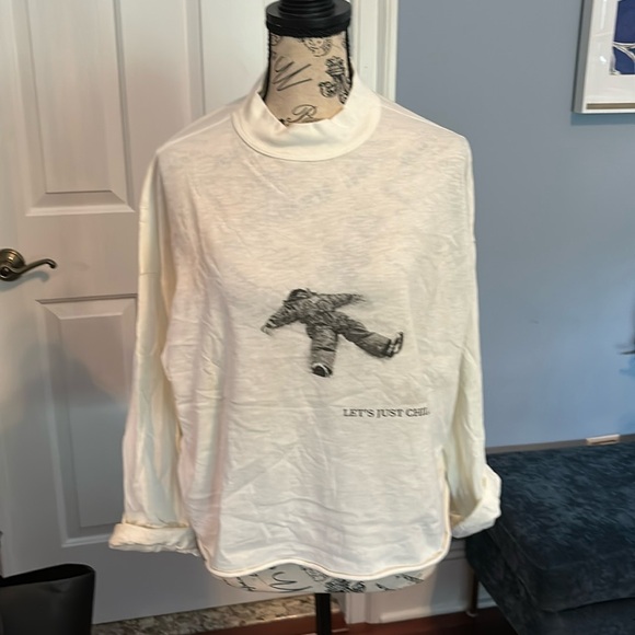 aerie Tops - NWOT AERIE LONG  SLEEVE TEE LET’S JUST CHILL OUT